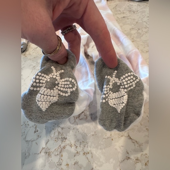 Burt’s Bees, 3–6 months, Footie pink and white striped - Picture 5 of 8